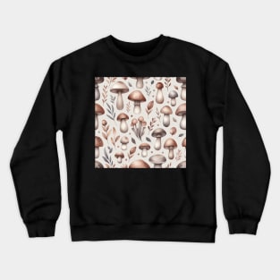 Vintage Mushroom Neutral Pattern Crewneck Sweatshirt